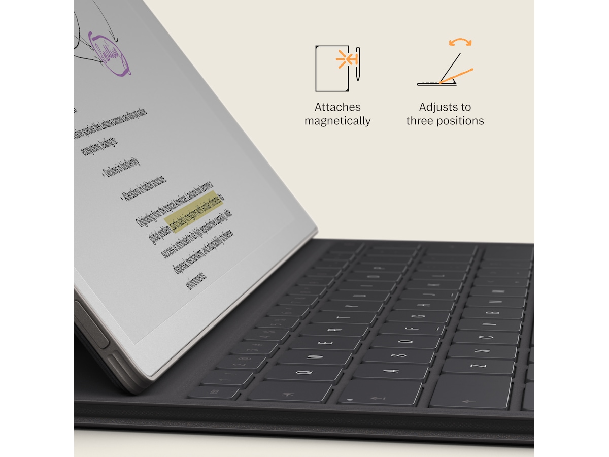 reMarkable Paper Pro Type Folio tastaturdeksel (basalt) Tilbehør til digitale notatblokker