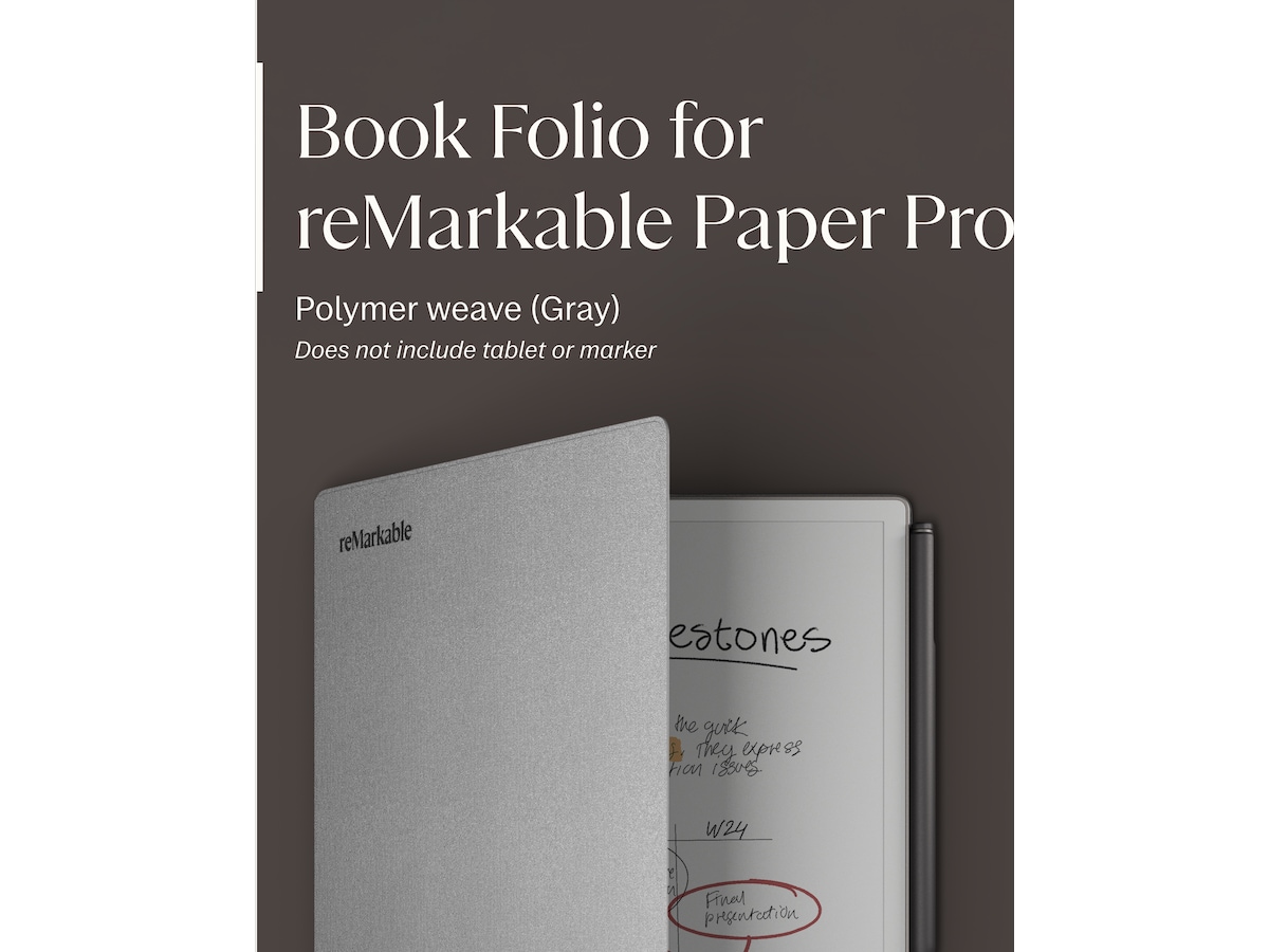 reMarkable Paper Pro Book Folio (grå) Tilbehør til digitale notatblokker