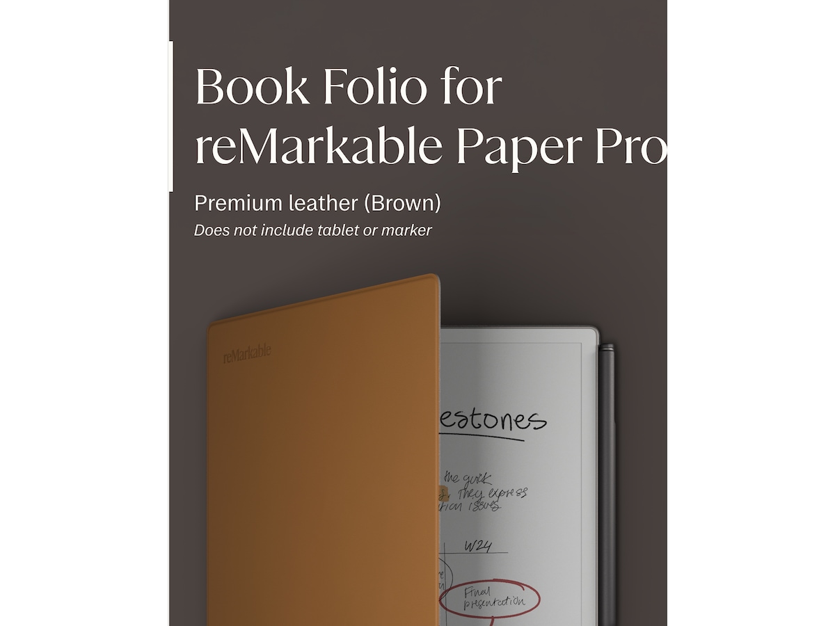 reMarkable Paper Pro Book Folio (brun) Tilbehør til digitale notatblokker