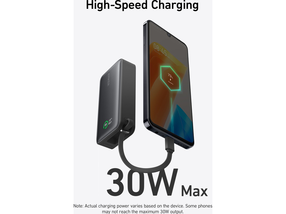 Anker 545 Nano Powerbank 10000mAh (sort) -B-Grade Demo tilbehør til mobiler & klokker