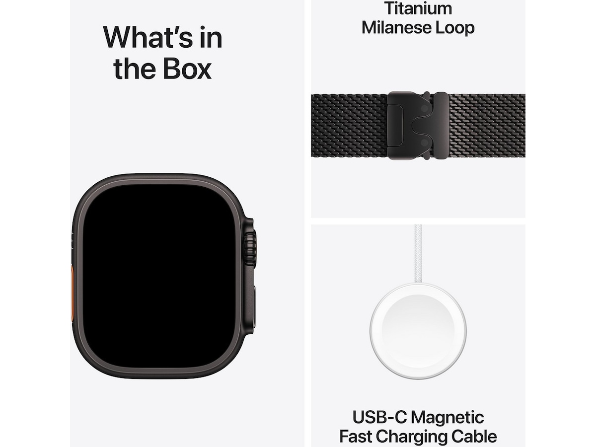 Apple Watch Ultra 2 49mm GPS + LTE Titan (sort) -B-Grade Demo klokker