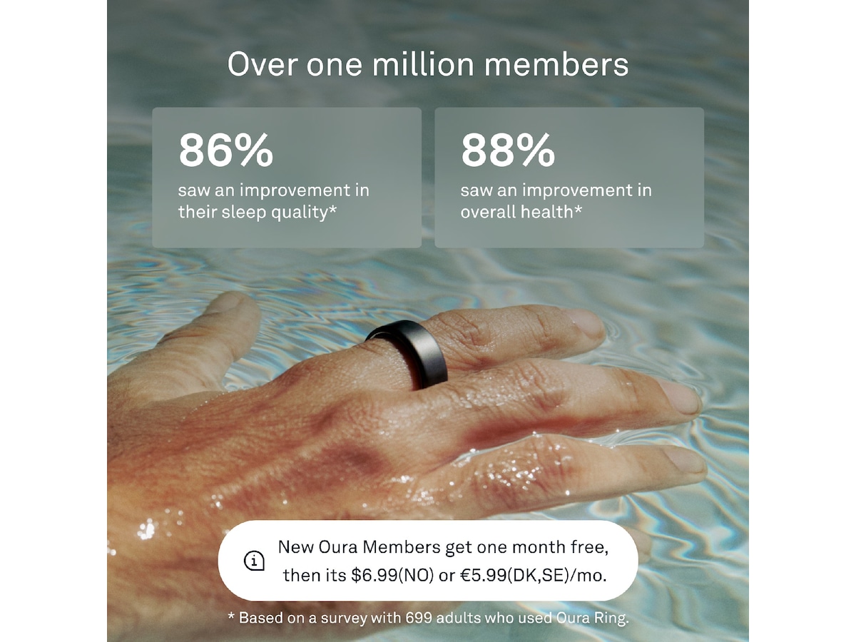 Oura Ring 4 Smart Ring str. 11 (stealth) -B-Grade Demo tilbehør til mobiler & klokker