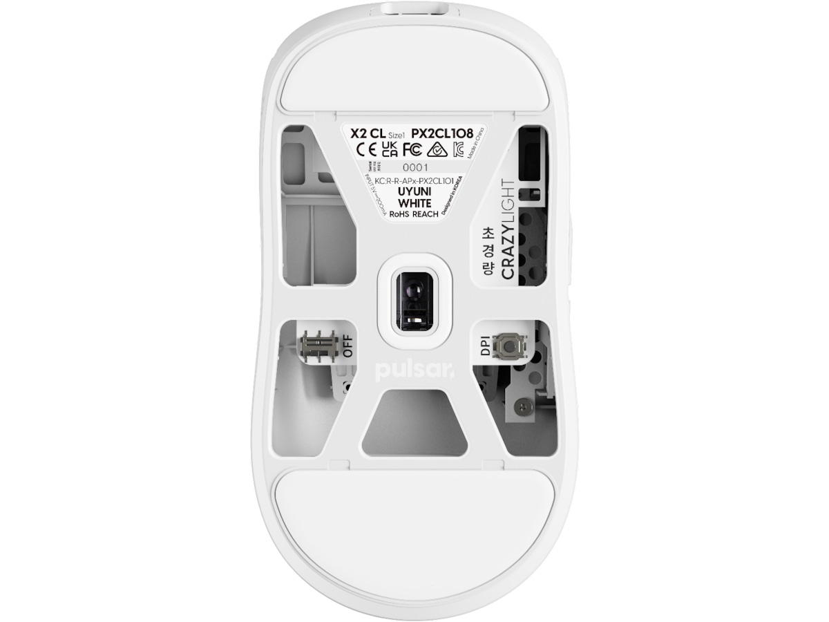 Pulsar X2 CrazyLight Trådløs Gamingmus (Uyuni White) Gamingmus