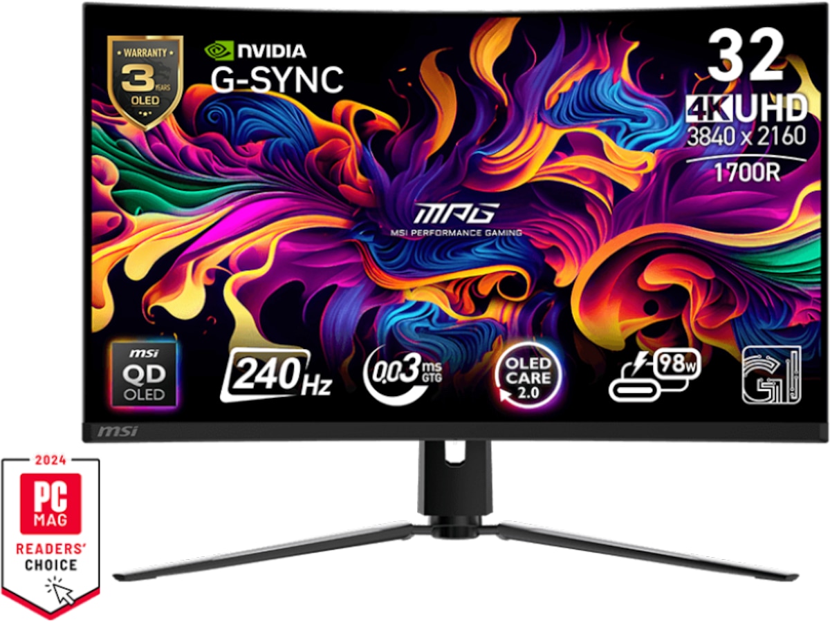 MSI 32" 4K curved gamingskjerm 321CURX -B-Grade Demo skjermer