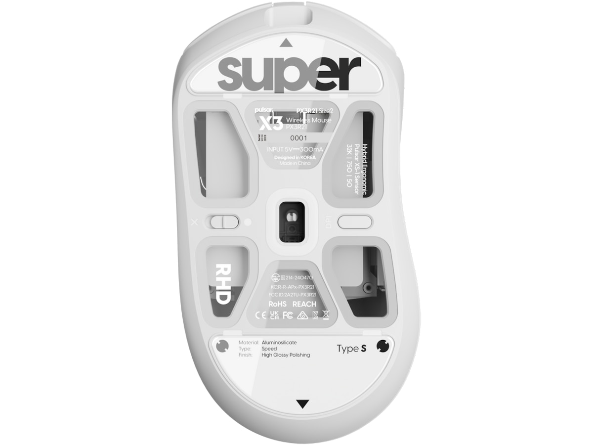 Pulsar Superglide Type-S X3 Series (hvit) Tilbehør til gaming- tastatur og mus