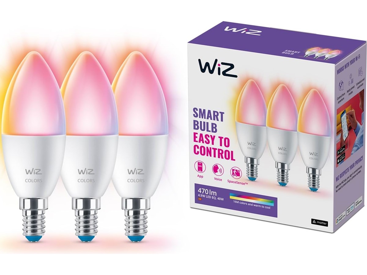 WiZ BLE 40W E14 lyspære (3-pack) Lyspærer & LED-pærer