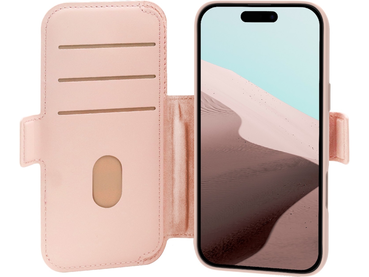 dbramante1928 iPhone 17 Pro Max Lynge 2-i-1 Lommebokdeksel (pink sand) Mobildeksel