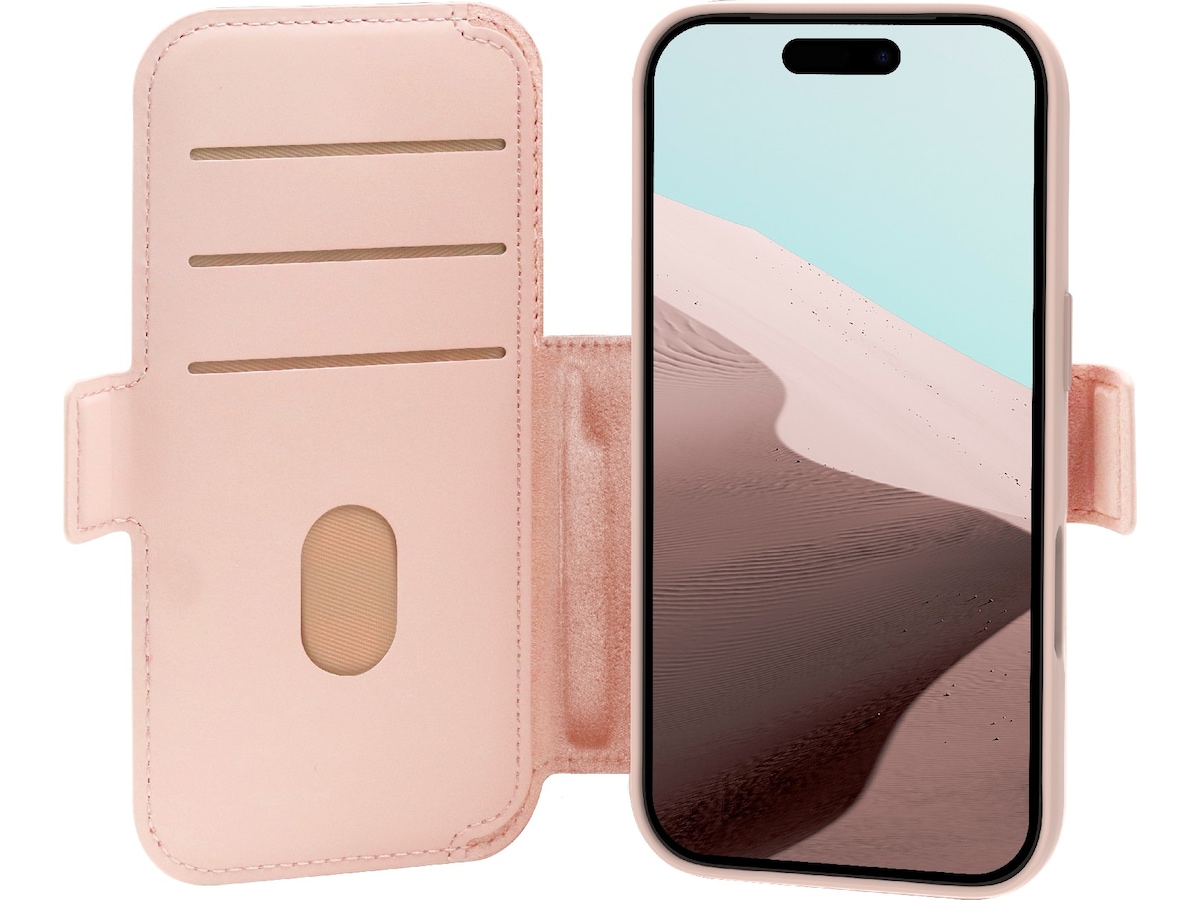 dbramante1928 iPhone 17 Pro Lynge 2-i-1 Lommebokdeksel (pink sand) Mobildeksel