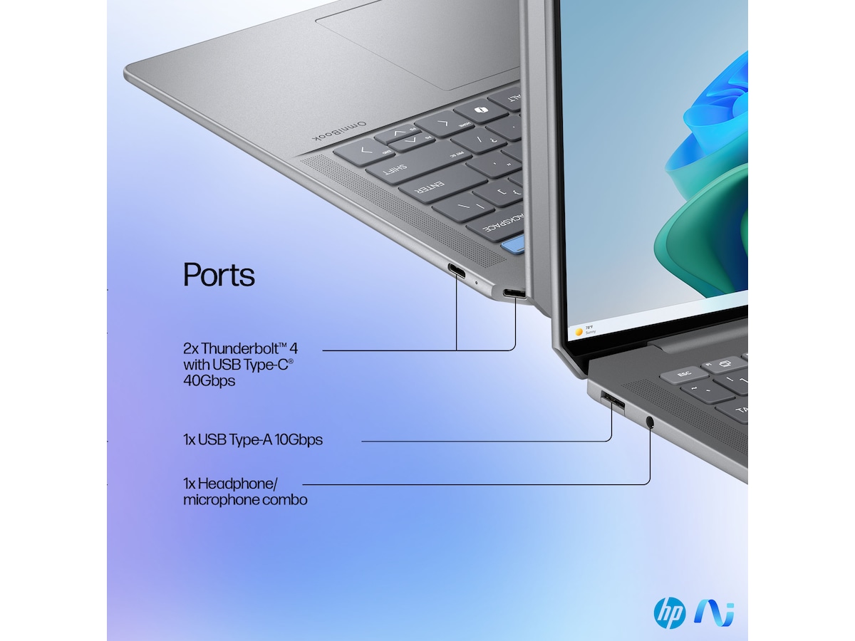 HP OmniBook Ultra Laptop 14-fd0031no 14" 2.2K Touch AMD Ryzen™ AI 9 365 Processor med Radeon™ Graphics -B-Grade Demo bærbar PC