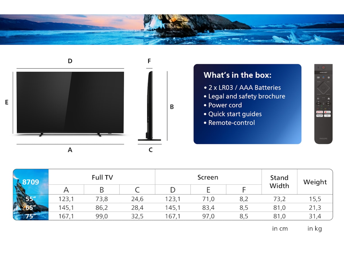 Philips 55PML8709 4K QD MiniLED Smart TV -B-Grade Demo TV/projektor