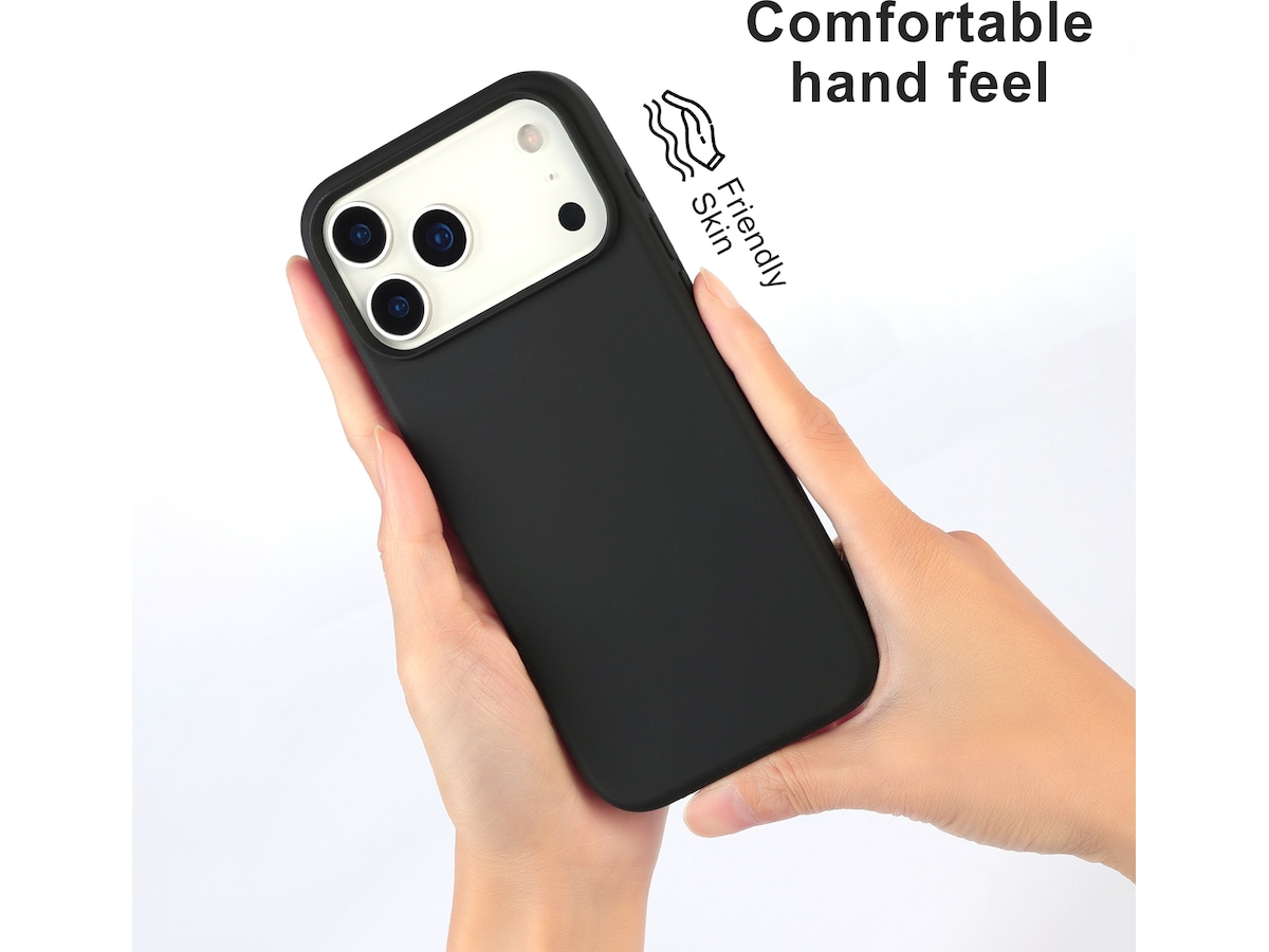 iiglo iPhone 17 Pro Max Magnetic Silikondeksel (sort) Mobildeksel