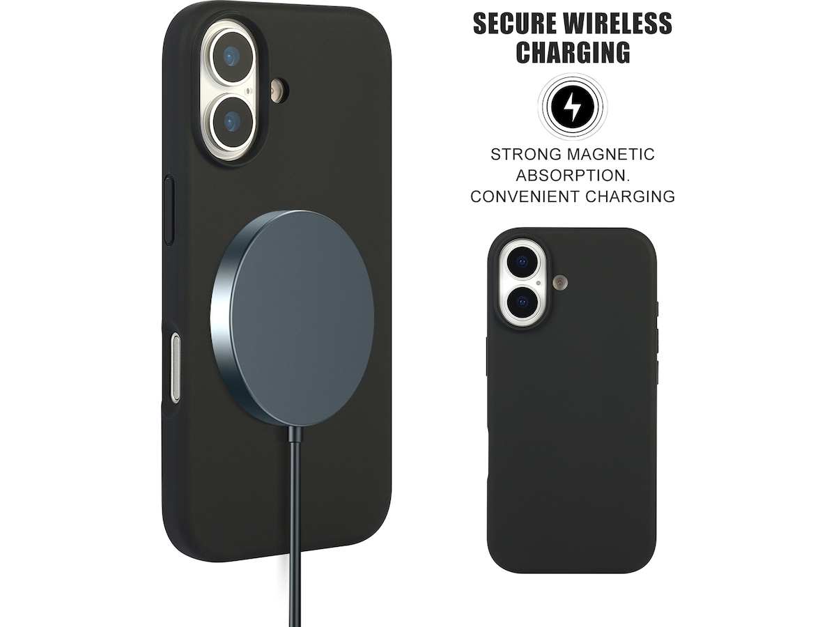 iiglo iPhone 17 Magnetic Silikondeksel (sort) Mobildeksel