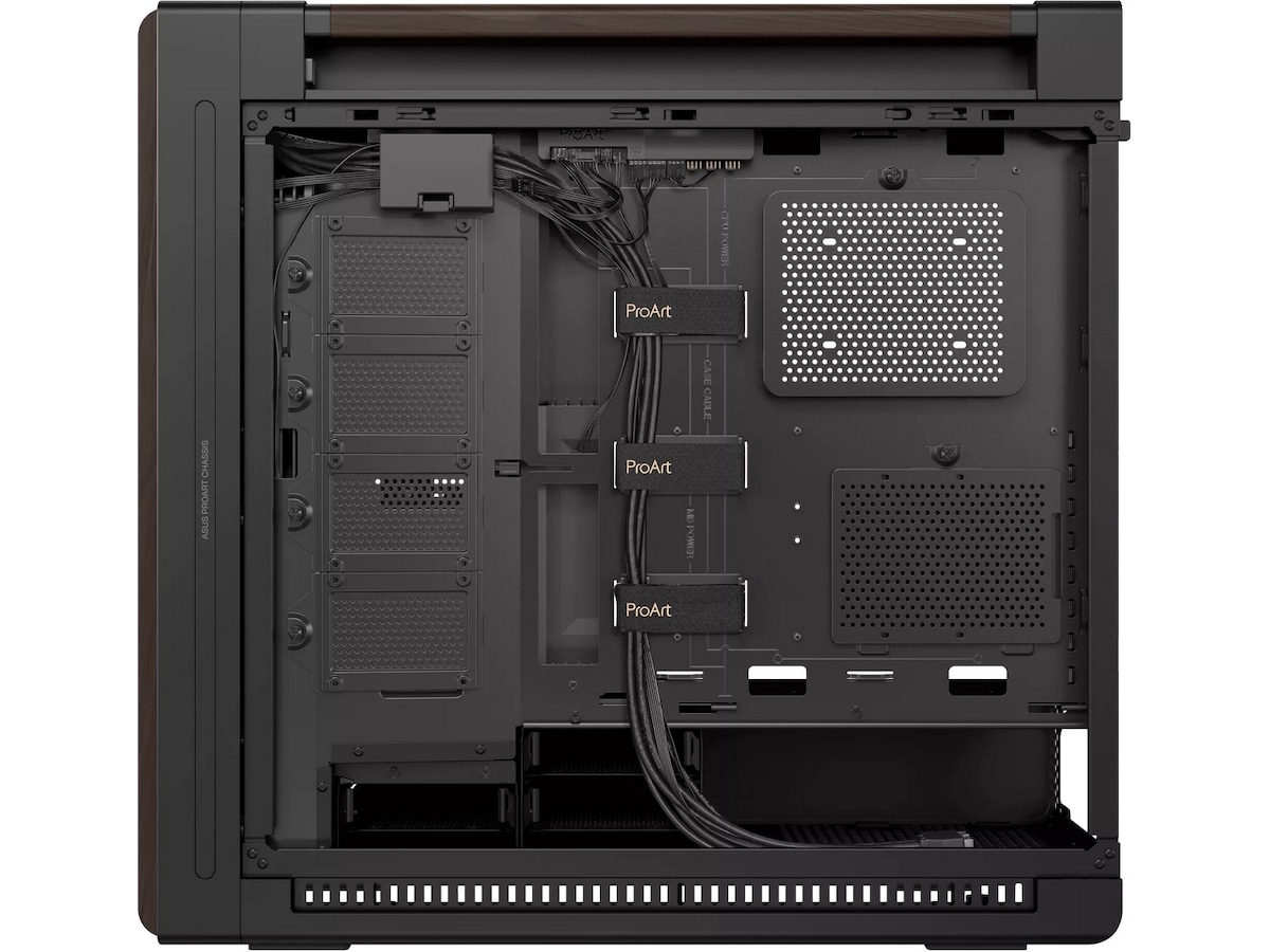 Asus PA602 PROART Walnut Wood Metal PWM Modern Mid Tower (sort) Mini/Micro/Nano tower