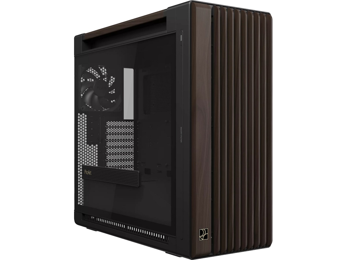 Asus PA602 PROART Walnut Wood TG PWM Modern Mid Tower (sort) Mini/Micro/Nano tower
