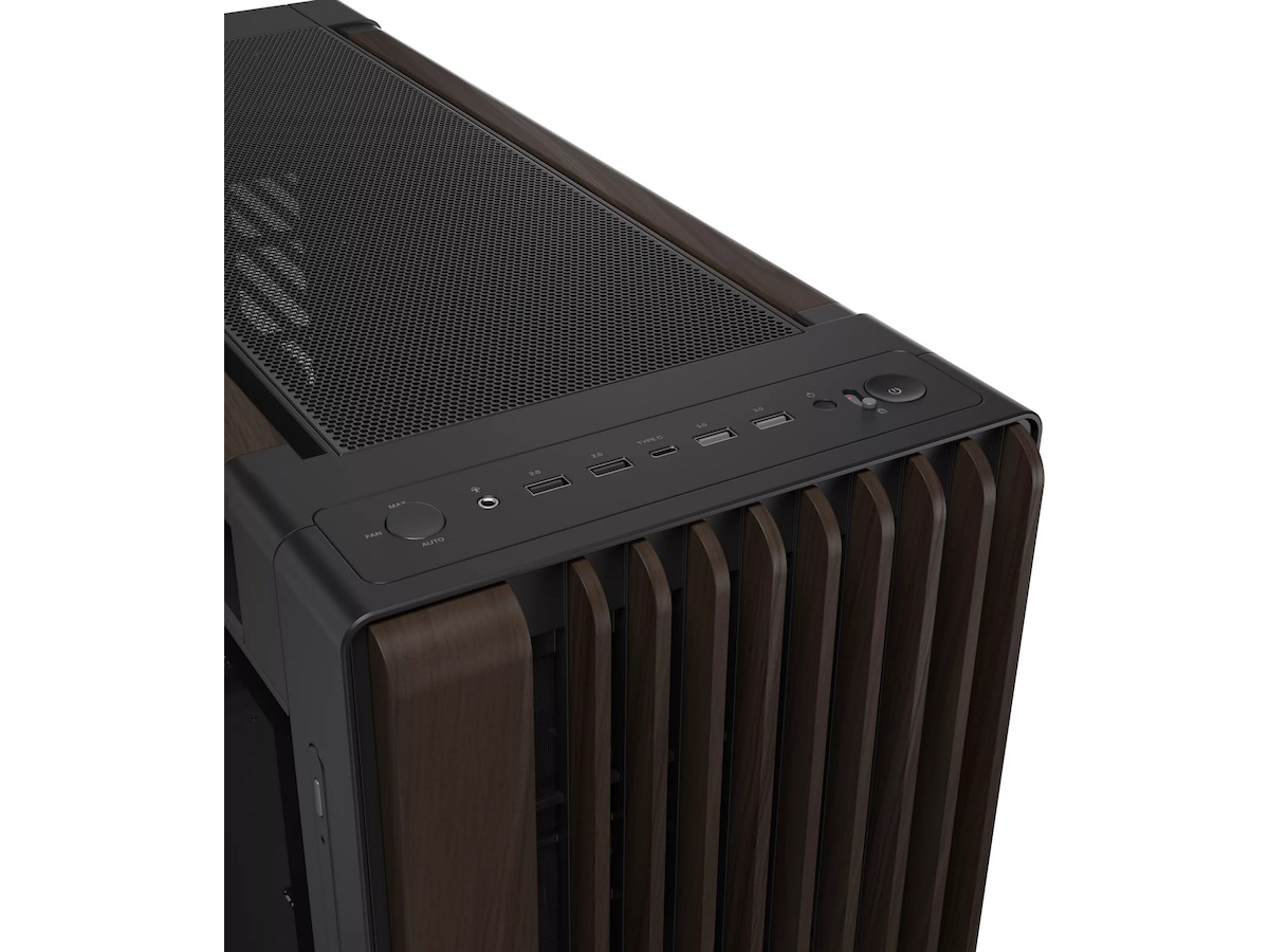 Asus PA602 PROART Walnut Wood TG PWM Modern Mid Tower (sort) Mini/Micro/Nano tower