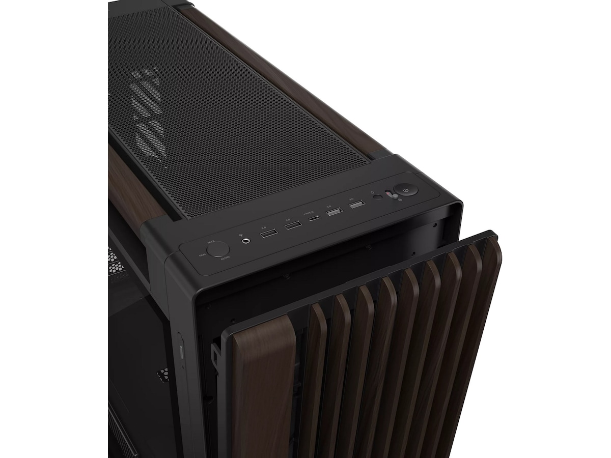 Asus PA602 PROART Walnut Wood TG PWM Modern Mid Tower (sort) Mini/Micro/Nano tower