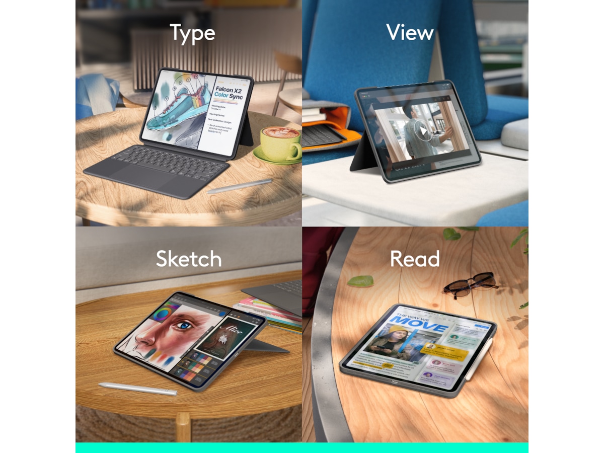 Logitech iPad Pro 13" Combo Touch tastaturdeksel (grafitt) -B-Grade Demo annet i PC & nettbrett