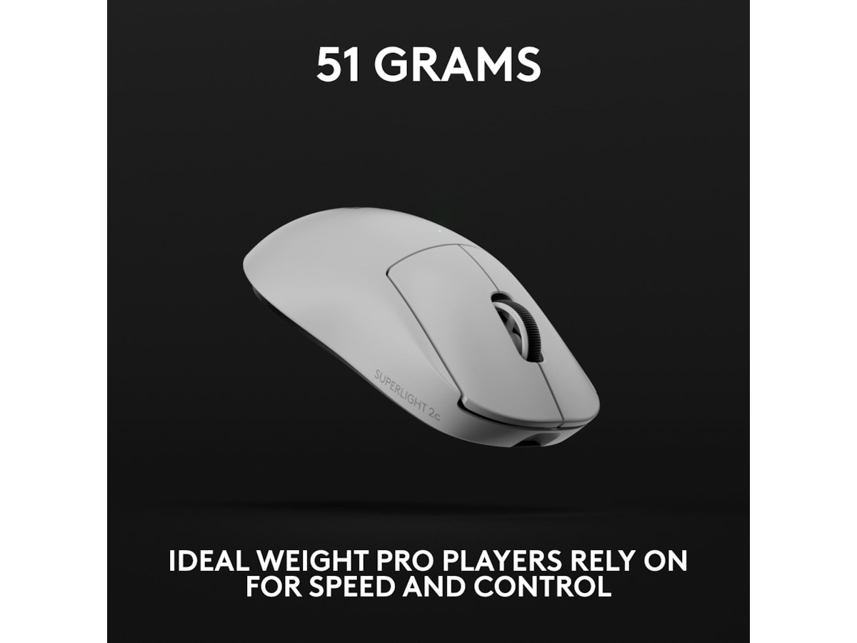 Logitech Pro X Superlight 2c Trådløs Gamingmus (hvit) Gamingmus