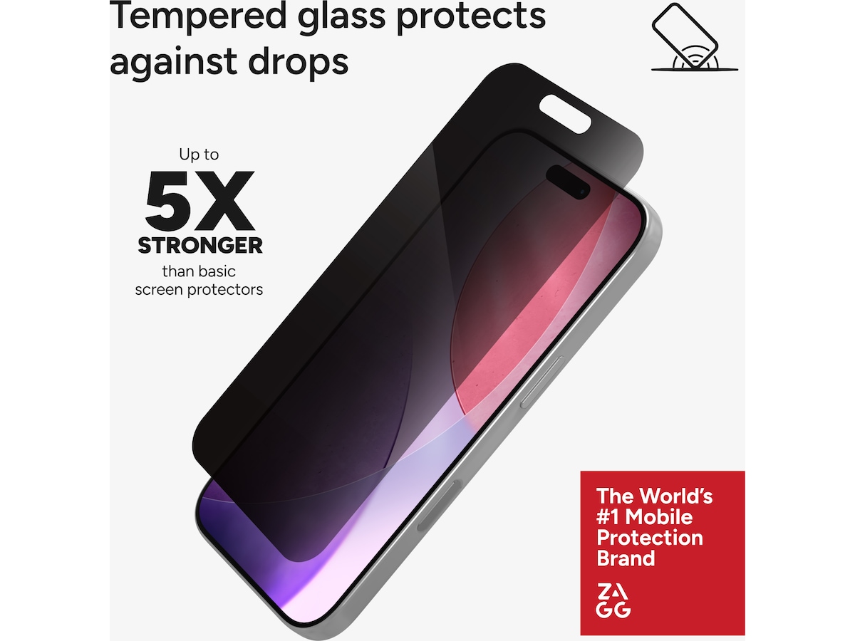 InvisibleShield Glass Elite  iPhone 17 Pro Privacy Skjermbeskytter Skjermbeskytter