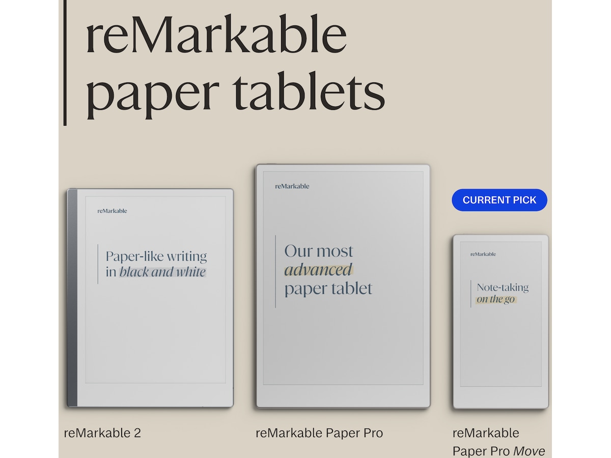reMarkable Paper Pro Move 7.3" inkl. Marker Plus Digitale notatblokker