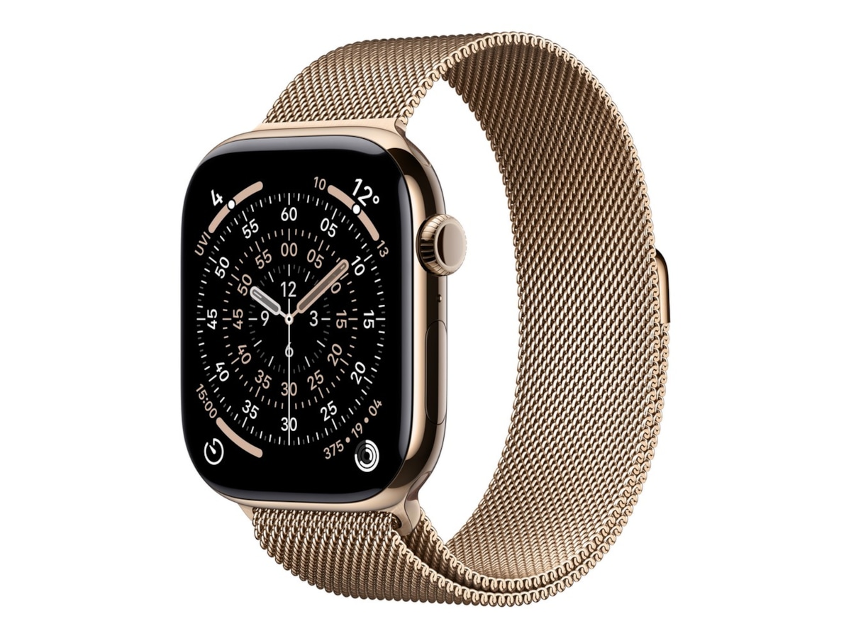 Apple Watch Series 11 GPS + LTE 46mm Titan (gullfarget) Smartklokker