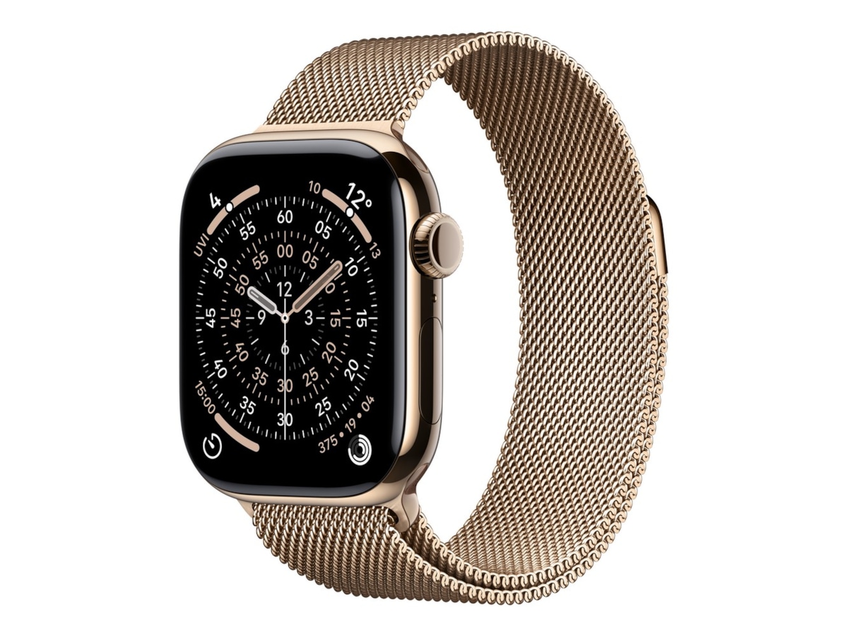 Apple Watch Series 11 GPS + LTE 42mm Titan (gullfarget) Smartklokker