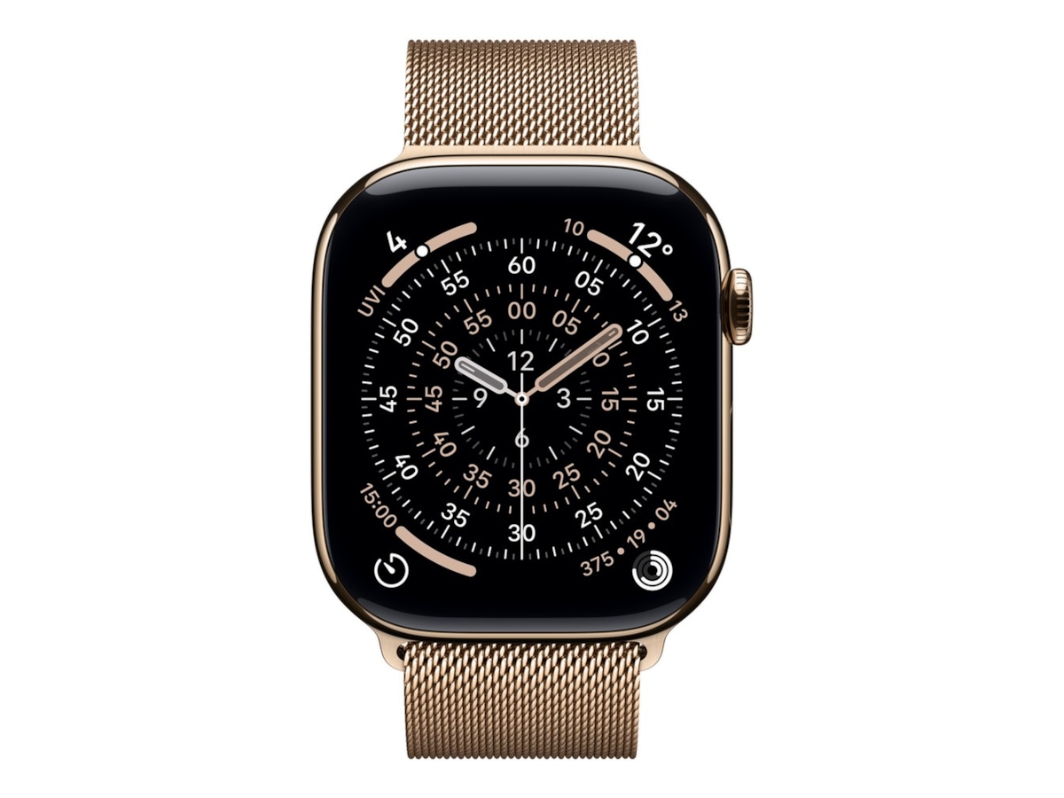 Apple Watch Series 11 GPS + LTE 46mm Titan (gullfarget) Smartklokker