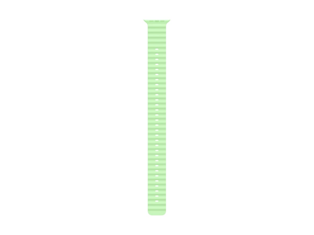 Apple Watch 49mm Natural Titanium Ocean Band Extension (neon green) Reim