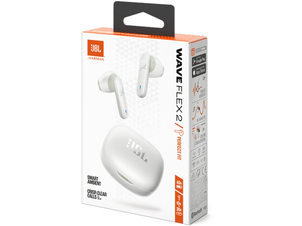 JBL Wave Flex 2 Trådløse Ørepropper (hvit) Ørepropper