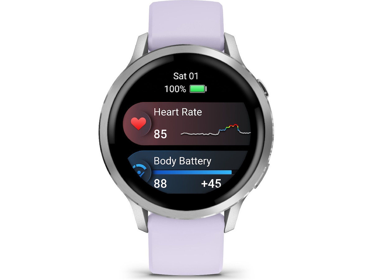 Garmin Venu 4 41mm GPS (silver/periwinkle) Smartklokker