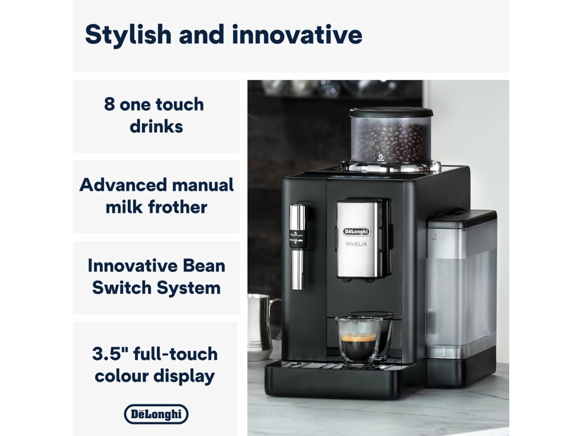 DeLonghi Rivelia EXAM440.35.B automatisk kaffemaskin -B-Grade Demo hjem & fritid