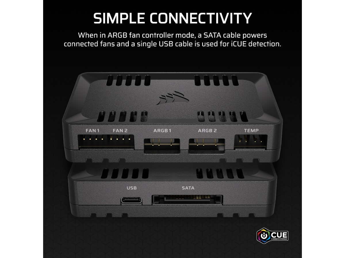 Corsair Commander Duo Lys og Vifte Controller Viftestyring