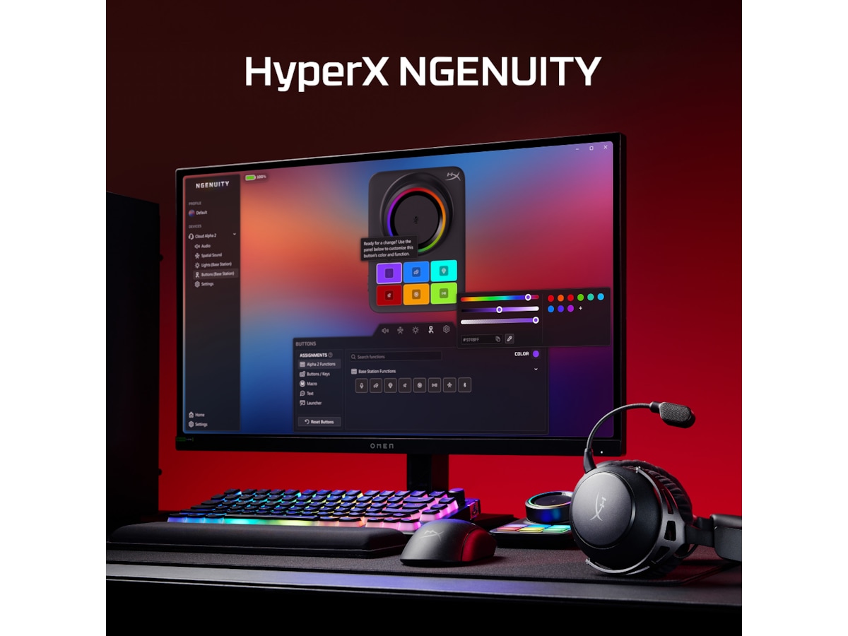 HyperX Cloud Alpha 2 Trådløst Gaming Headset (sort) -B-Grade Demo headset