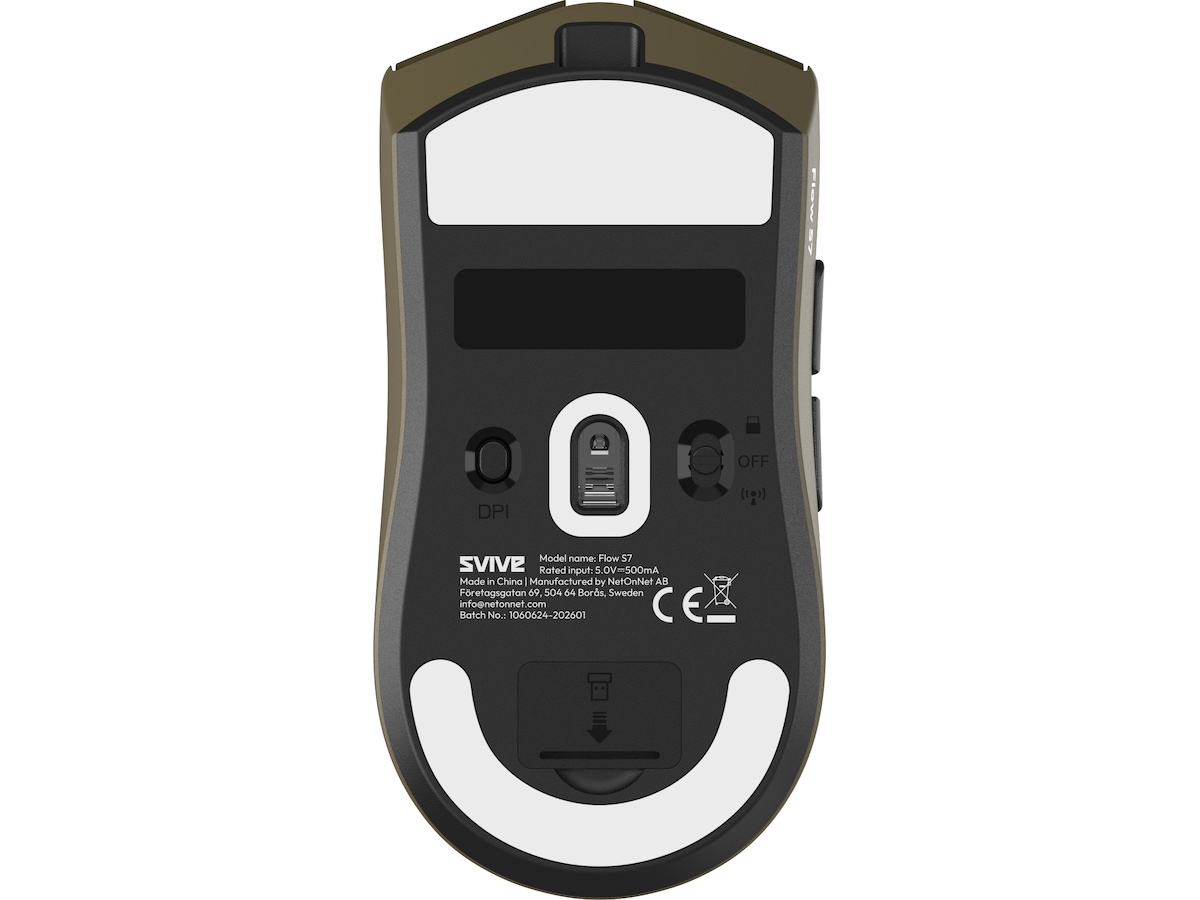 Svive Flow S7 Ultra Light Trådløs Gamingmus (statsgrønn) Gamingmus