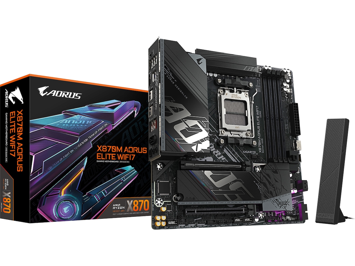 Gigabyte X870M AORUS ELITE WIFI7 Hovedkort AMD Socket