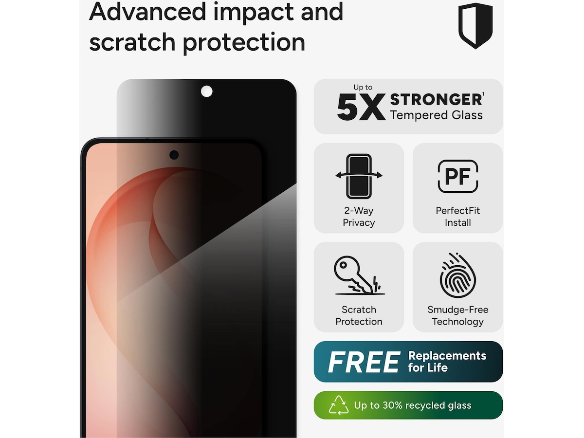 Zagg InvisibleShield Glass Elite Privacy Samsung Galaxy S26+ Skjermbeskytter