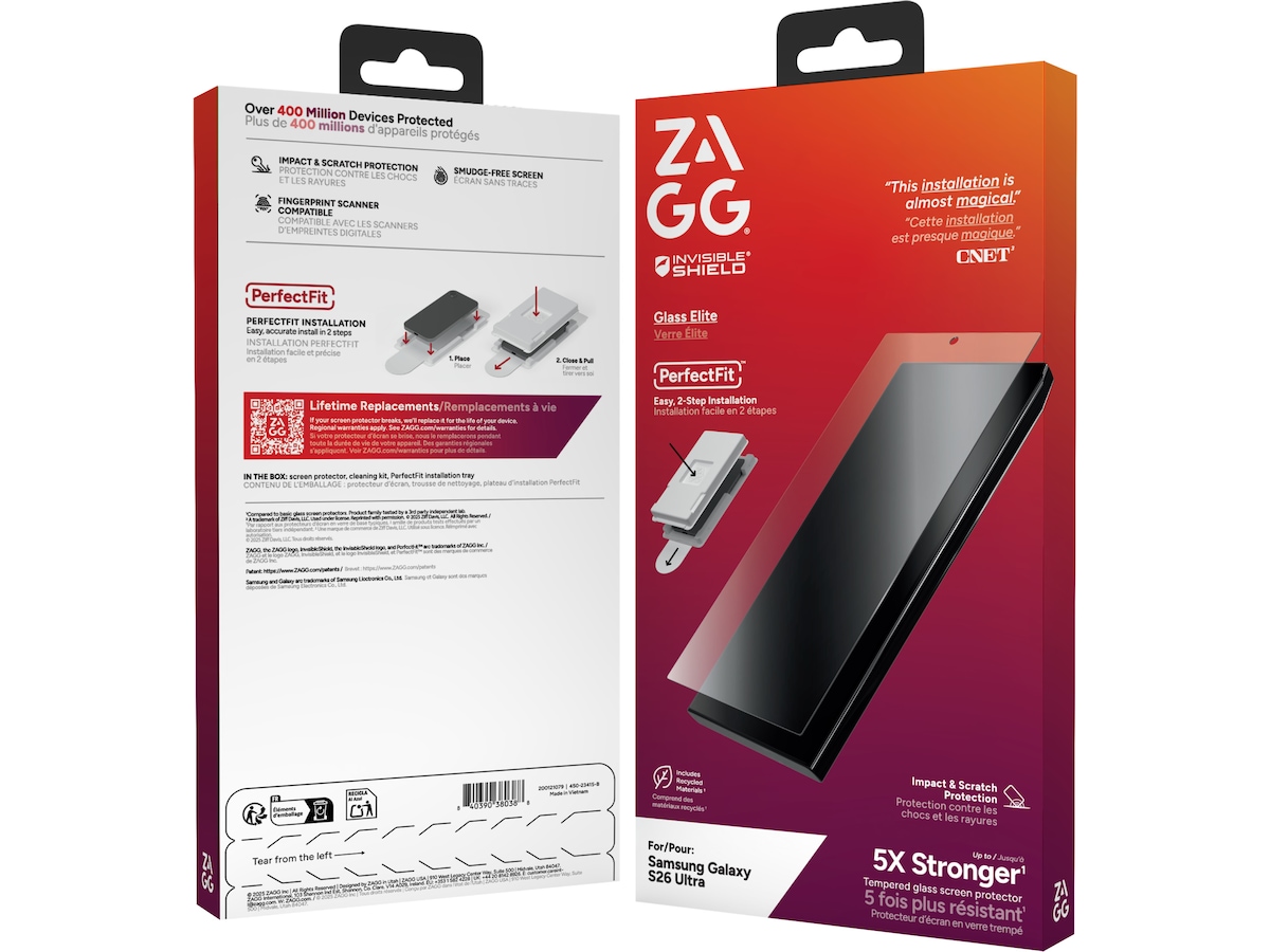 Zagg InvisibleShield Glass Elite Samsung Galaxy S26 Ultra Skjermbeskytter