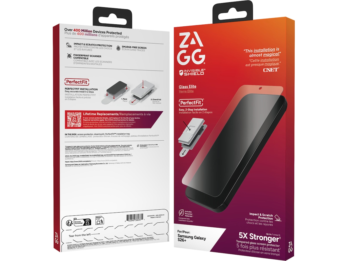 Zagg InvisibleShield Glass Elite Galaxy S26+ Skjermbeskytter