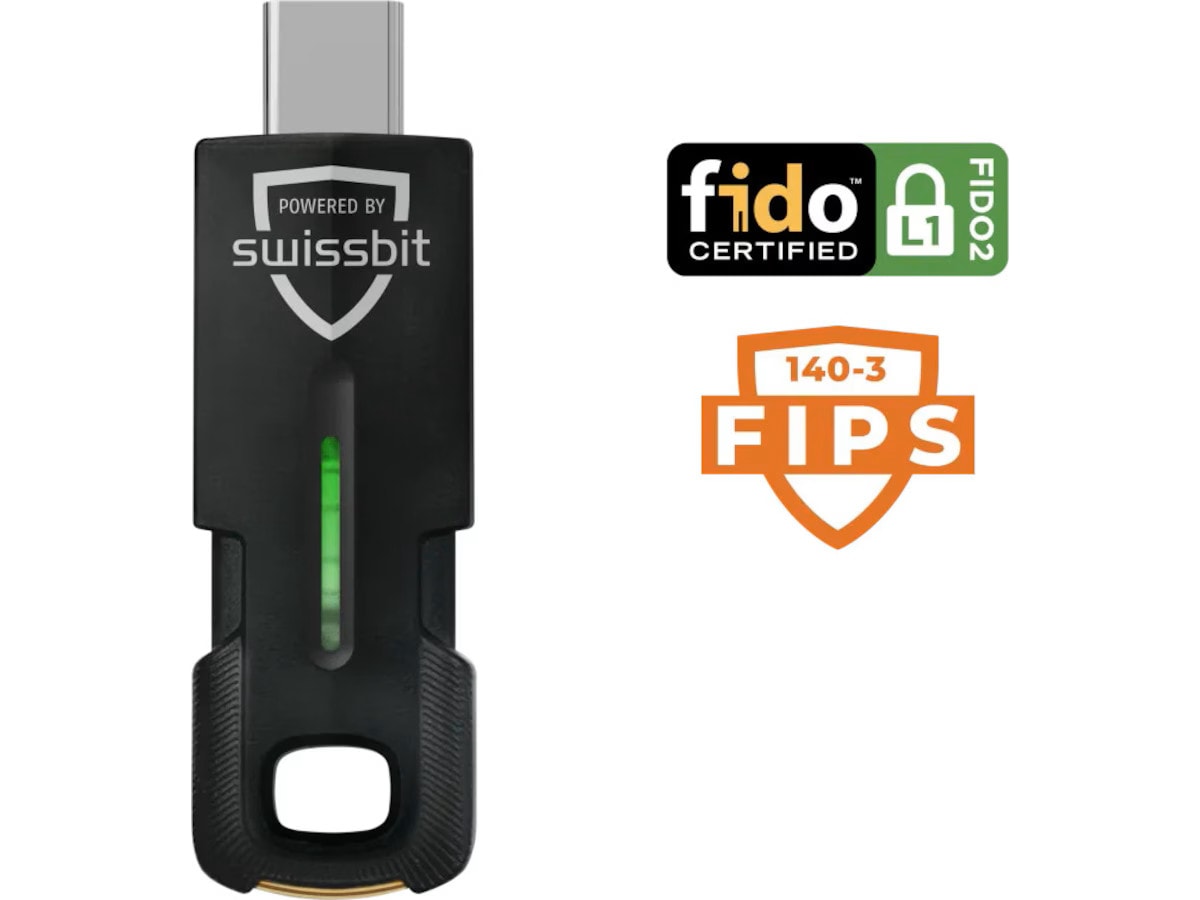 Swissbit iShield Key 2 USB-C sikkerhetsnøkkel med FIDO2 Antivirus/Sikkerhet