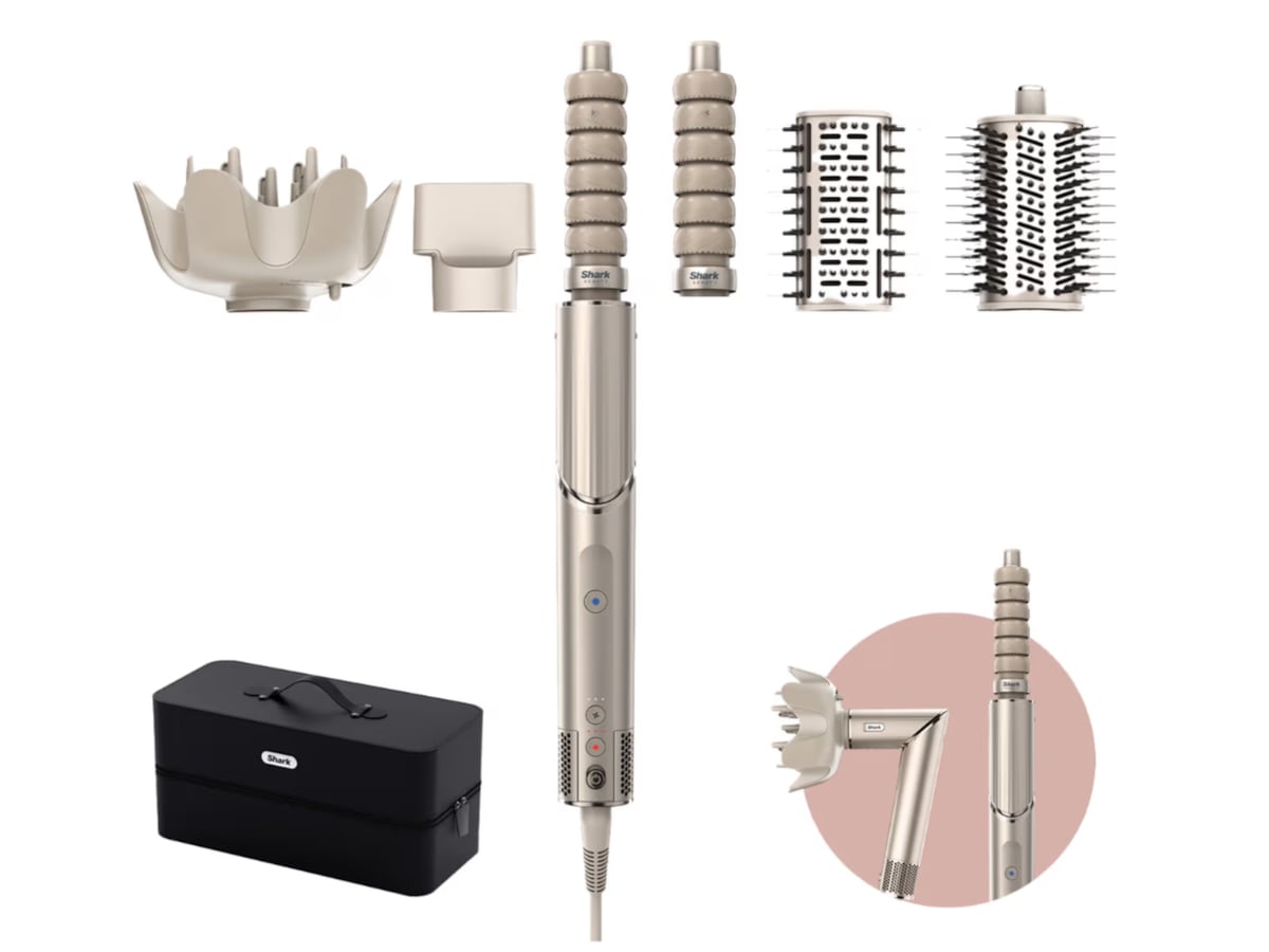 Shark HD446SLEU FlexStyle 5-in-1 Hårstyler (stone) -B-Grade Demo trening & velvære