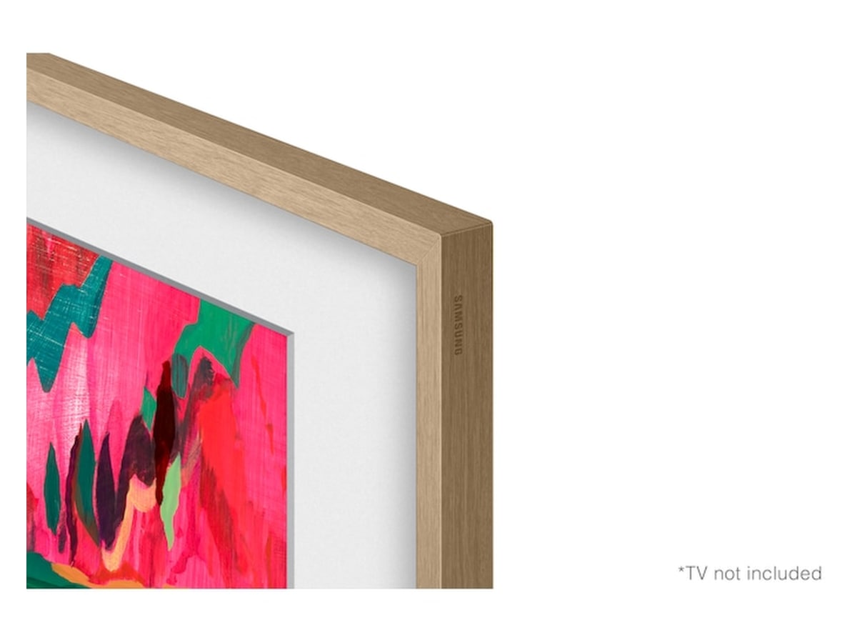 Samsung 85" ramme til The Frame og The Frame Pro (2021-2025, Beige Wood/Teak) -B-Grade Demo TV/projektor