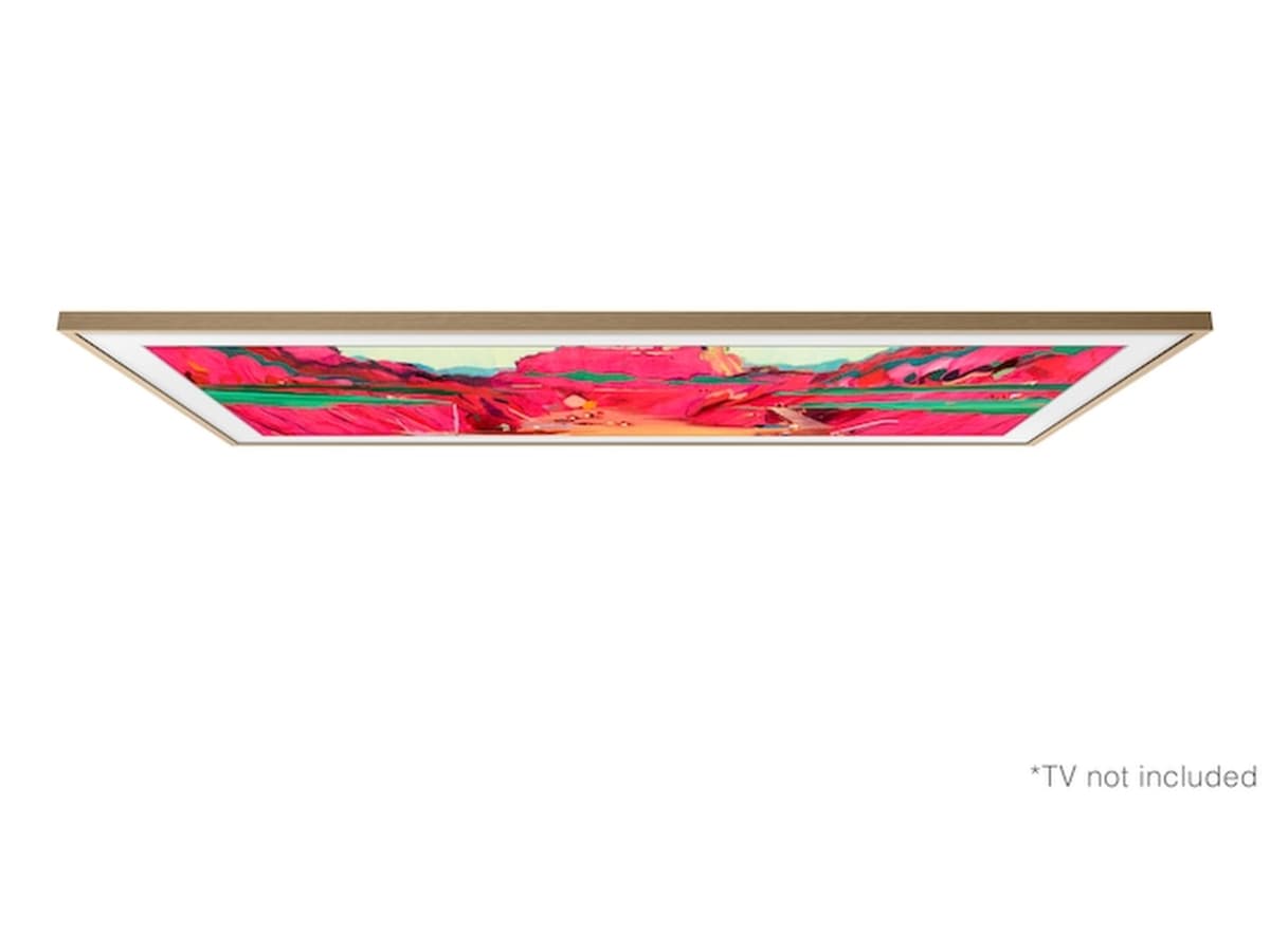 Samsung 85" ramme til The Frame og The Frame Pro (2021-2025, Beige Wood/Teak) -B-Grade Demo TV/projektor