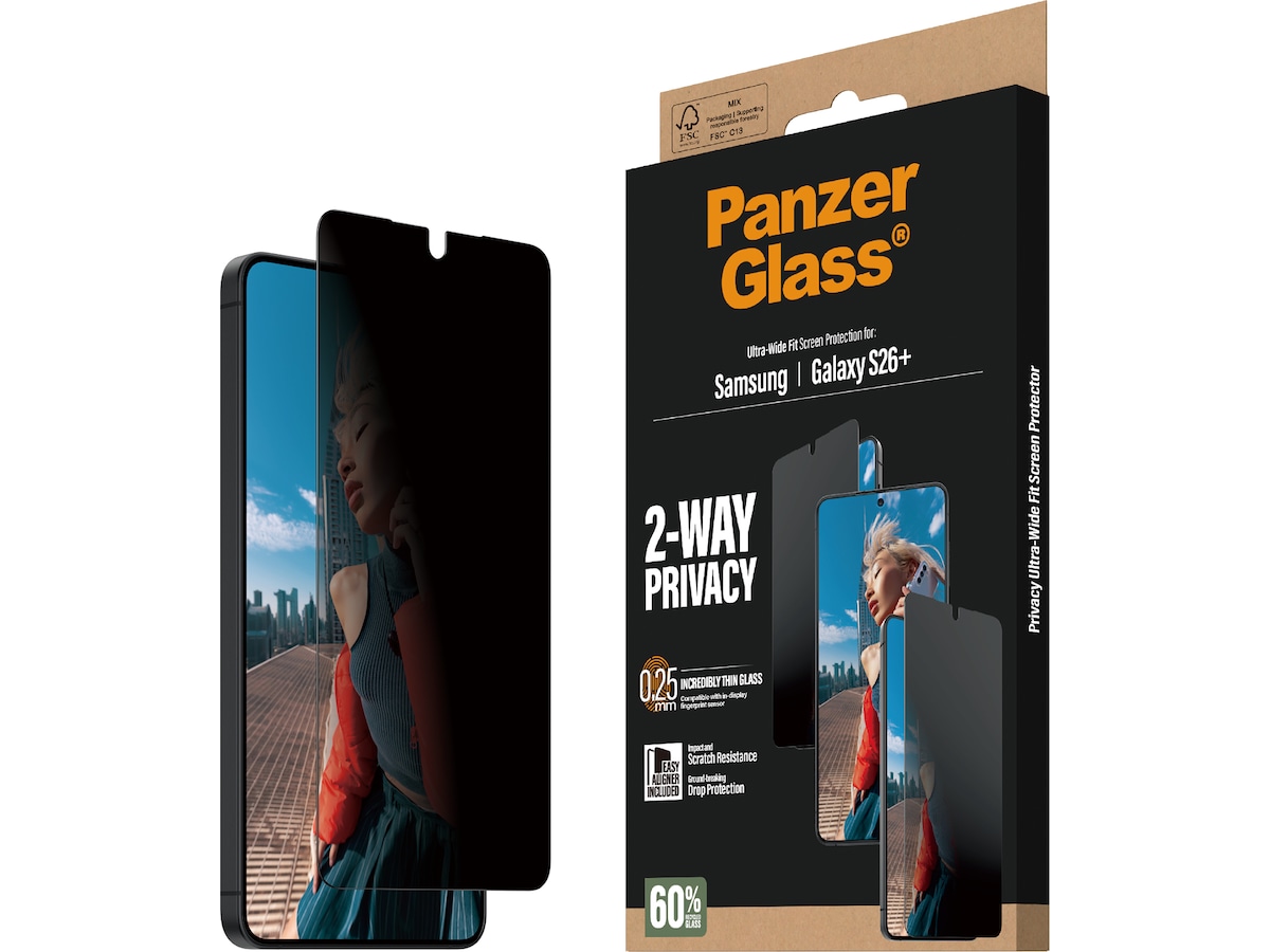 PanzerGlass Galaxy S26+ 2-way Privacy Skjermbeskytter Skjermbeskytter