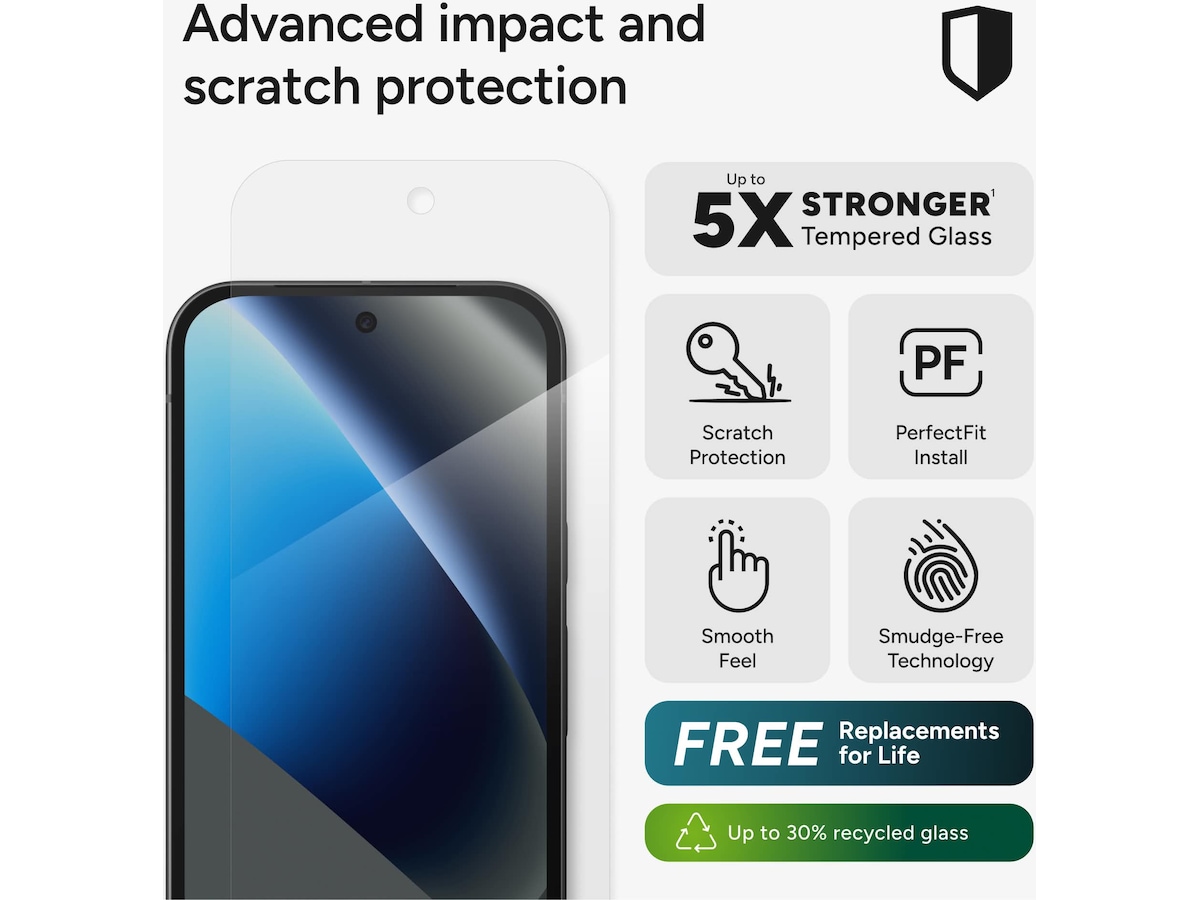 InvisibleShield Glass Elite Google Pixel 10a Skjermbeskytter