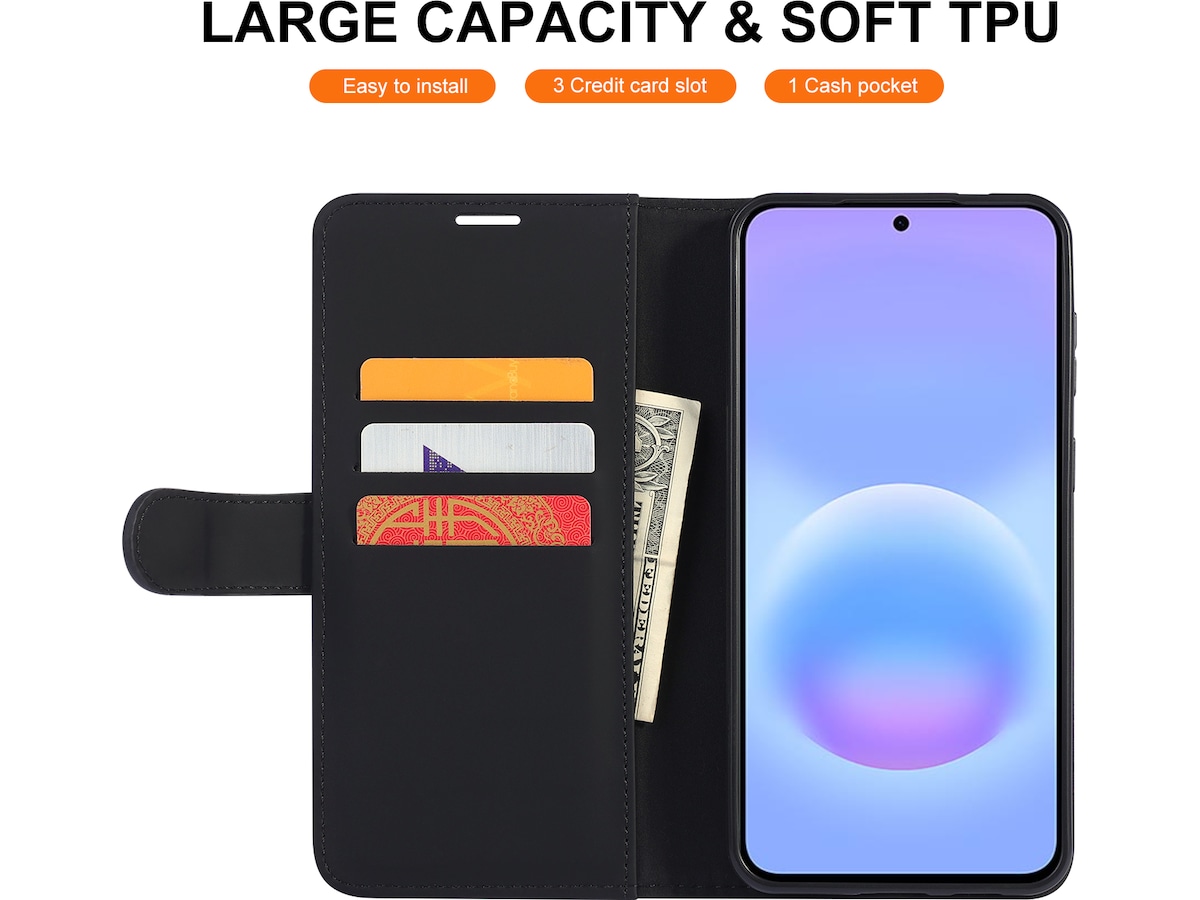 iiglo Galaxy A57 Lommebokdeksel (sort) Mobildeksel