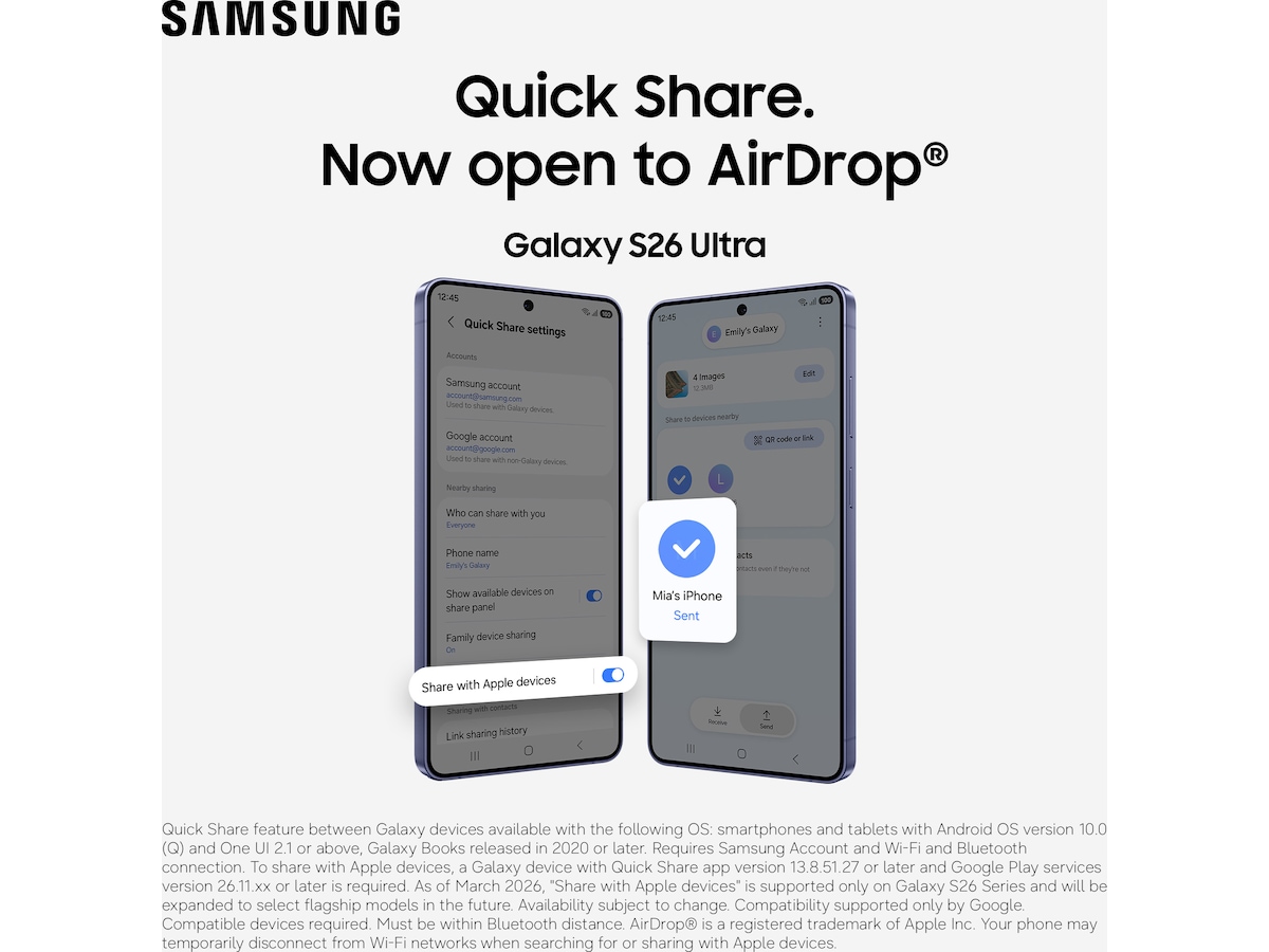 Samsung Galaxy S26 Ultra 256GB (sort) Mobiltelefoner