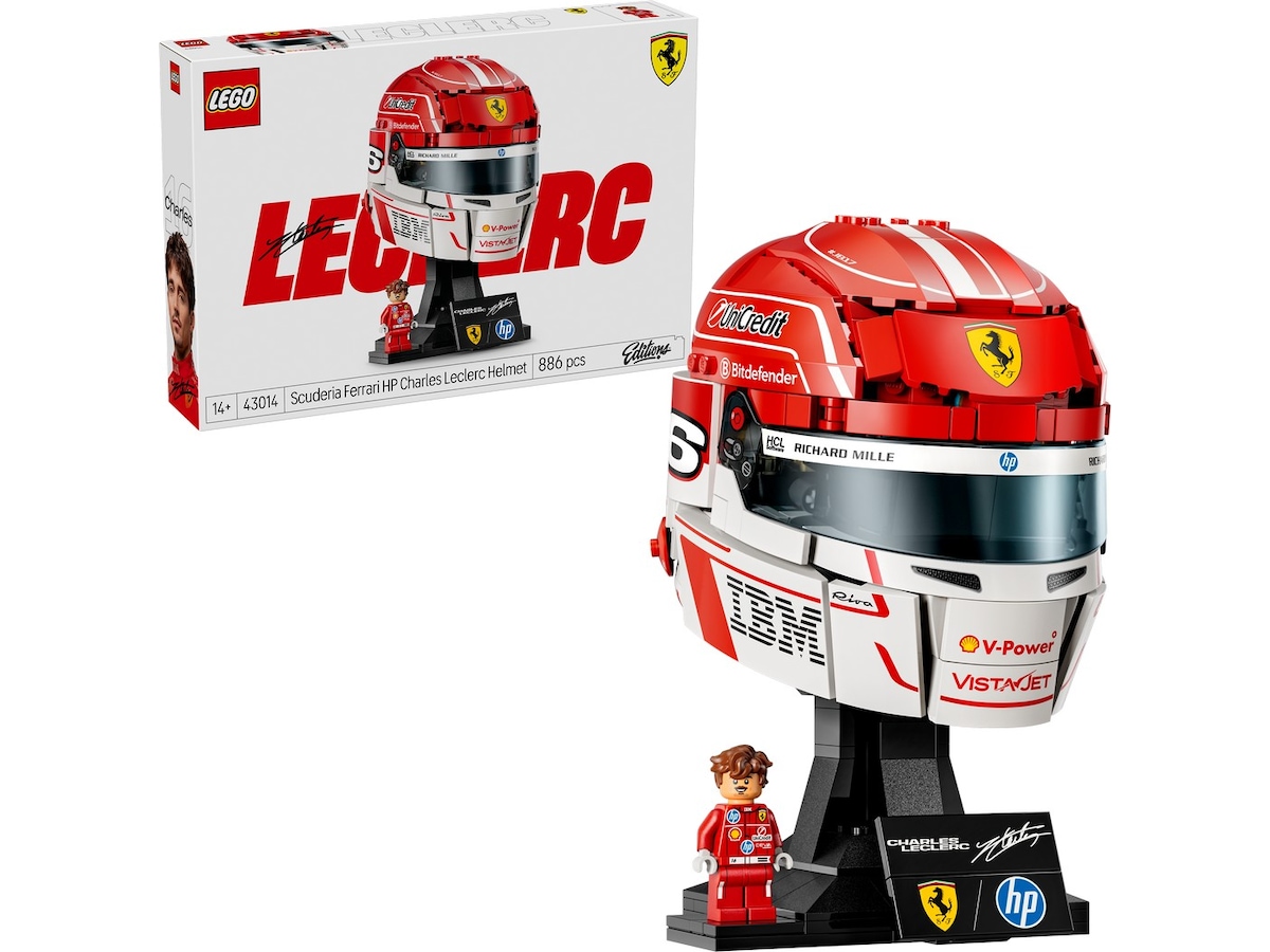 LEGO Editions Formula 1 Scuderia Ferrari HP Charles Leclerc hjelm 43014 LEGO