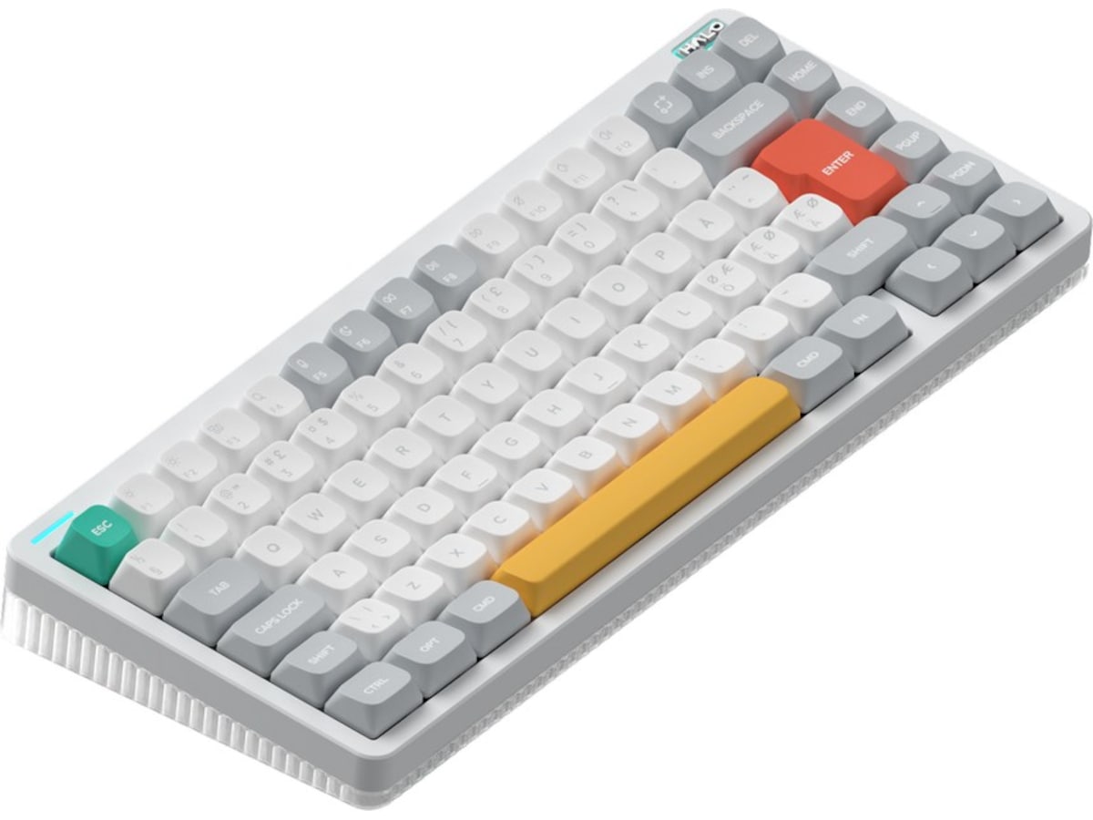 NuPhy Halo75 V2 trådløst gaming tastatur (Ionic white/lemon) Gamingtastatur