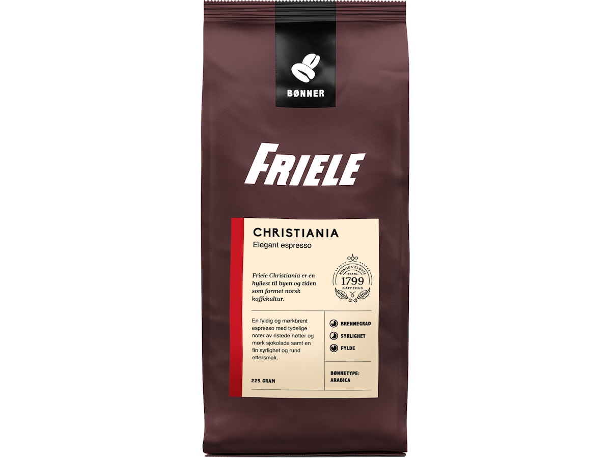 Friele Christiania Espresso 225g Kaffebønner
