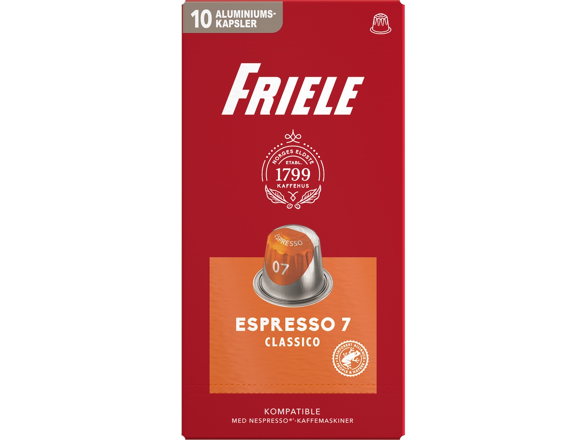 Friele Espresso Classico 7 10-pakning Kaffekapsler